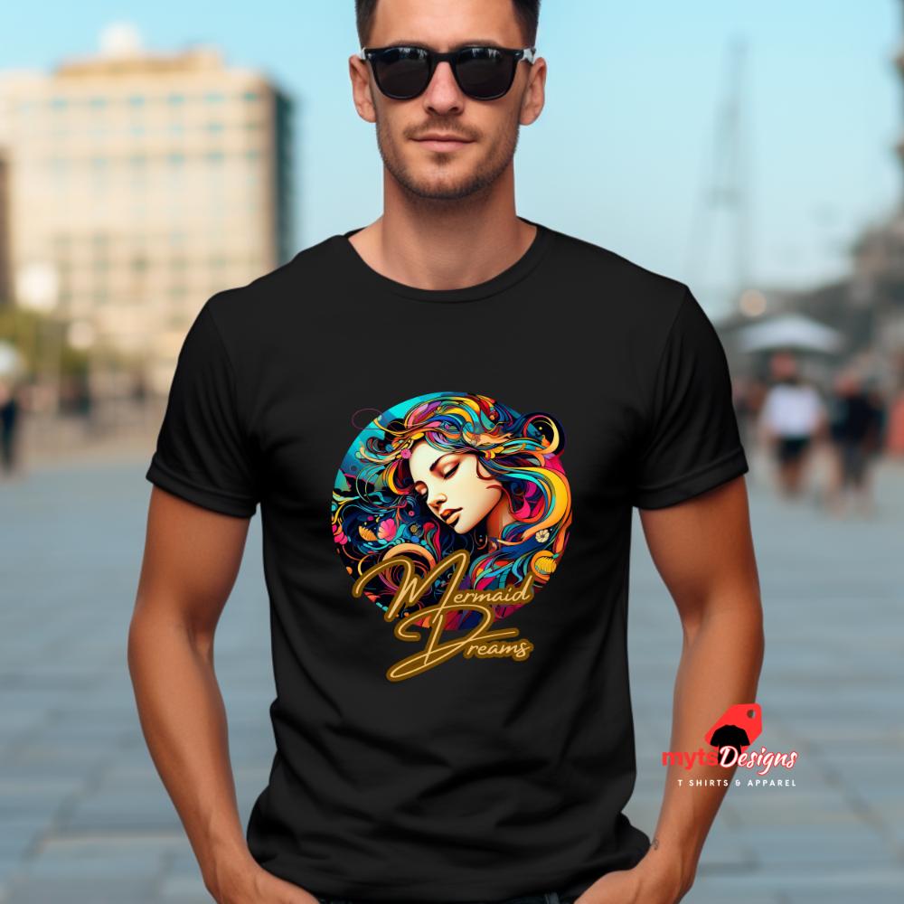 Mermaid Dreams Pop Art T-Shirt - Retro 60s Summer Surf Design
