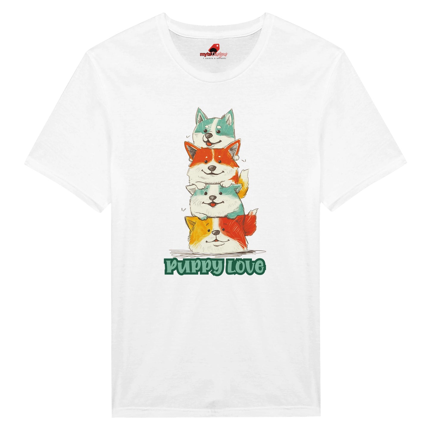 cartoon puppies t-shirt White