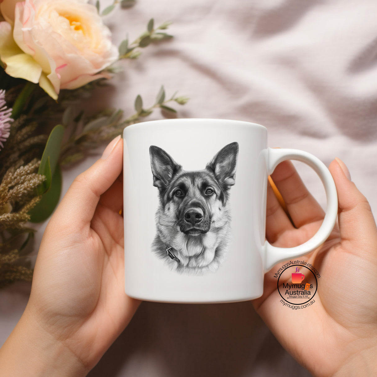 German Shepherd Coffee Mug - Dog Lover Gift | Alsatian Art Mug