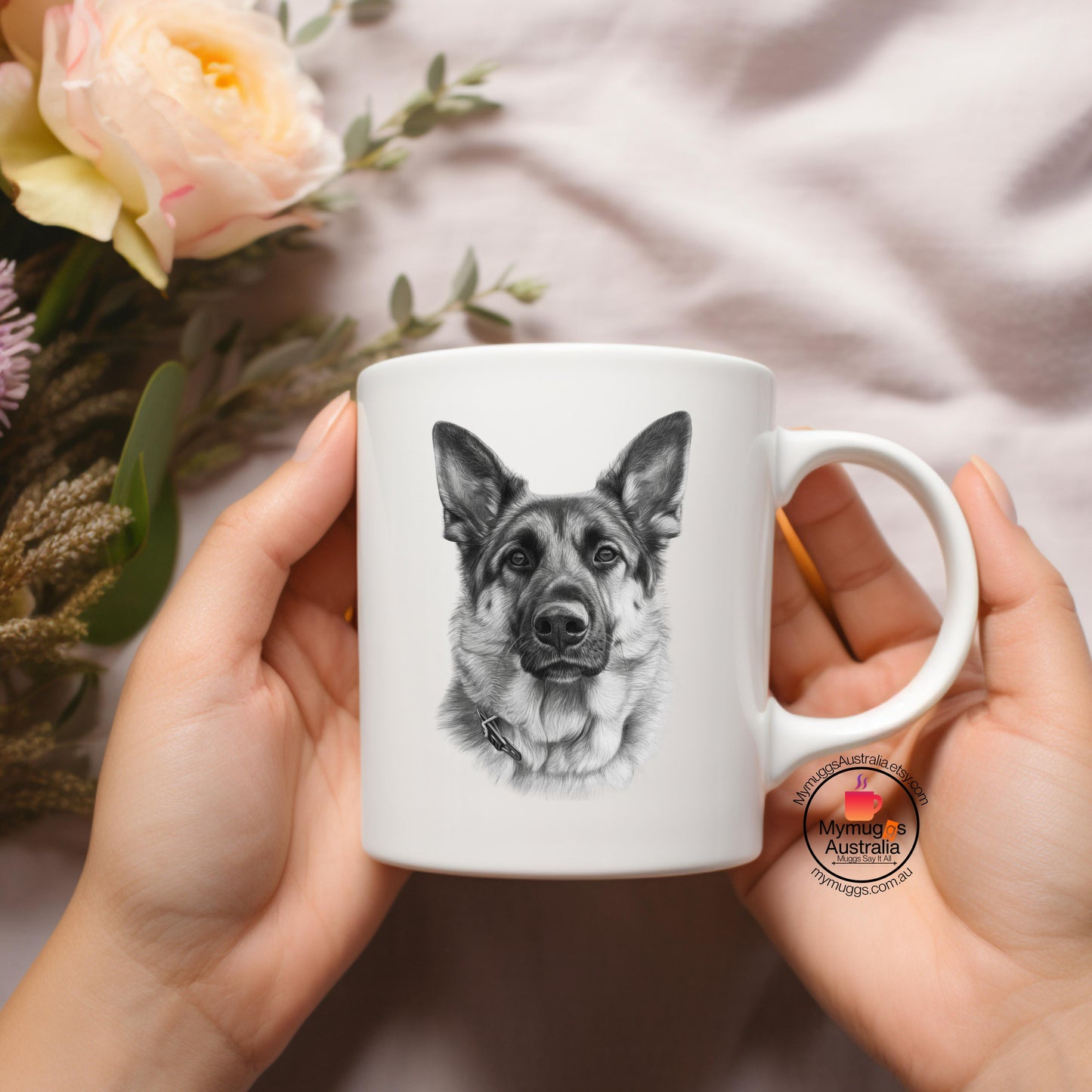 German Shepherd Mug,Dog lovers gift, Alsatian Mug Dog mug gift