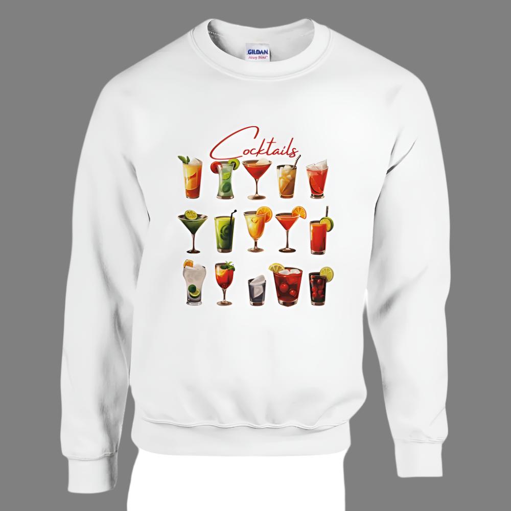 White Cocktail Party Sweatshirt