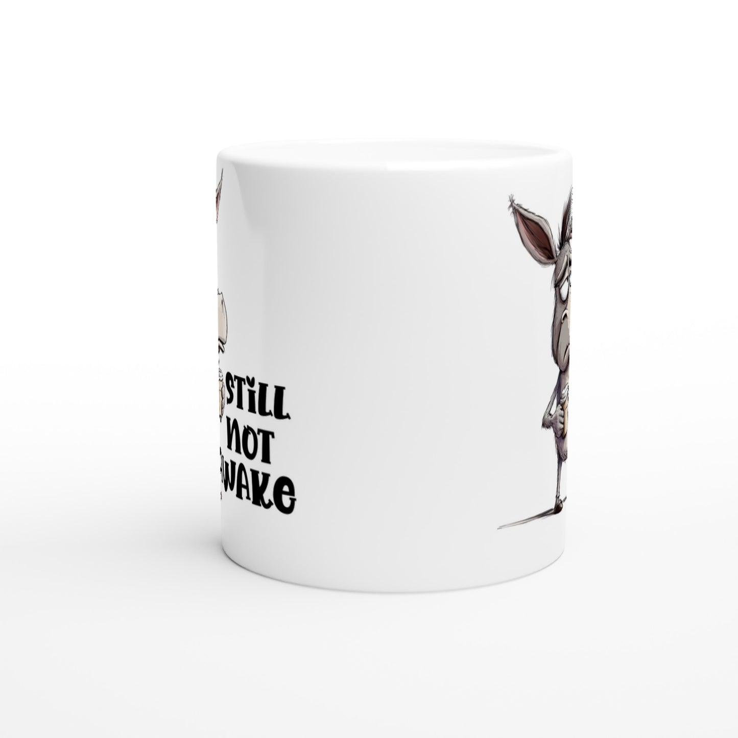 Funny Donkey Coffee Mug – “Still Not Awake”