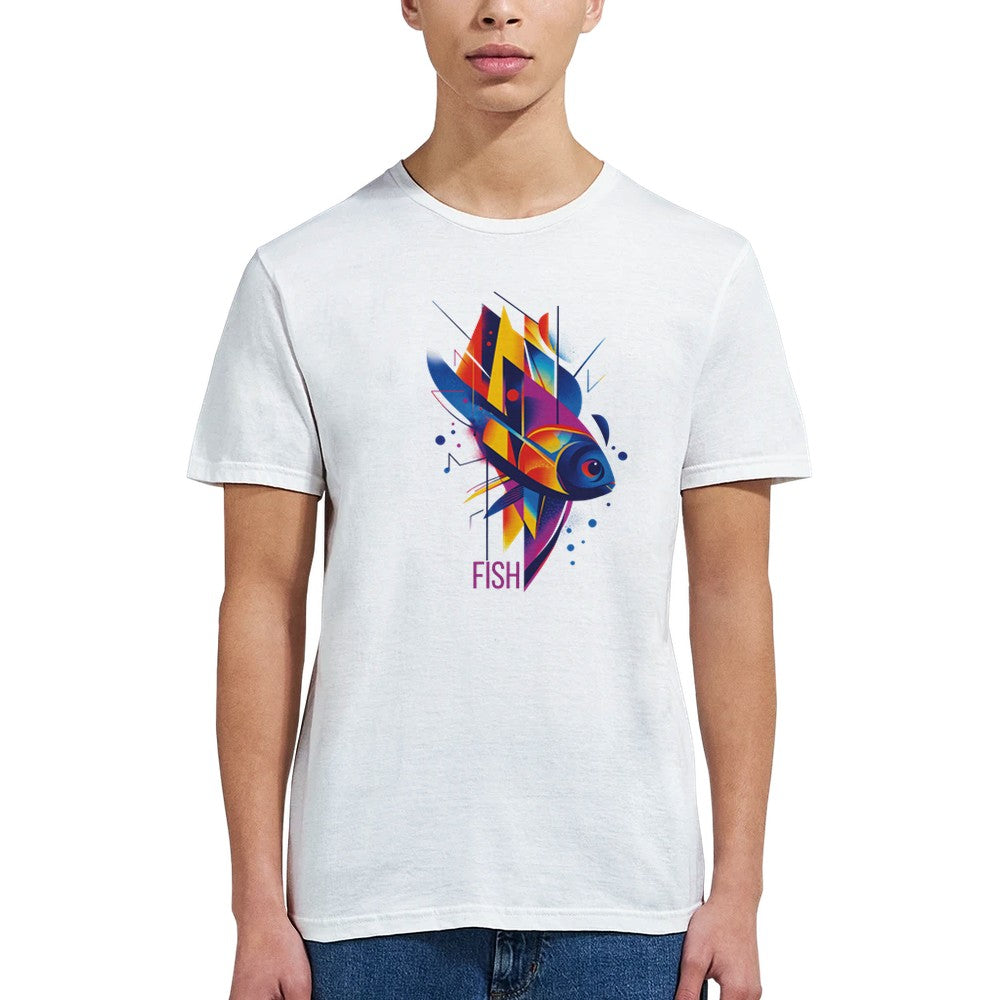 Fish T-shirt Geometric design shirt, fishing shirt casual wear