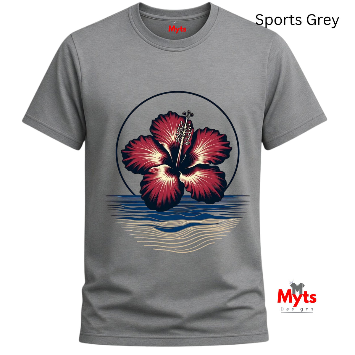 Sports Grey Graphic T-shirt