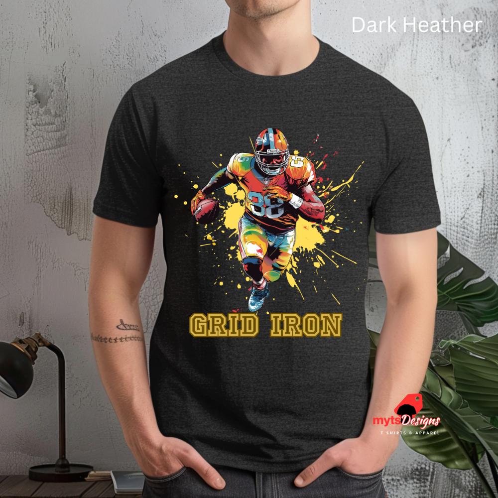 Grid Iron T-shirt U.S.A. American Football Grid Iron T-Shirt, Retro Style Sports Tee, Men's Football Gift, Vintage USA Football Shirt