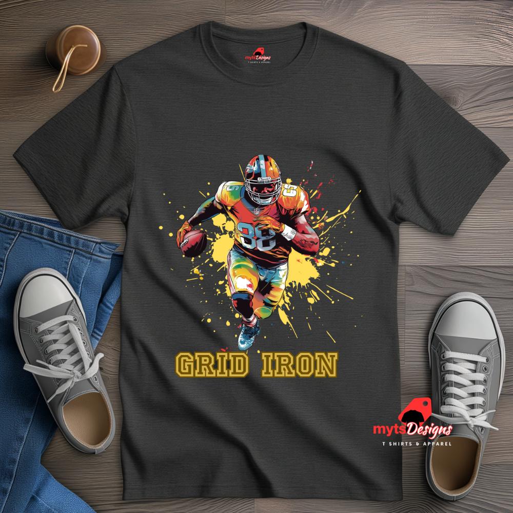 Grid Iron T-shirt U.S.A. American Football Grid Iron T-Shirt, Retro Style Sports Tee, Men's Football Gift, Vintage USA Football Shirt