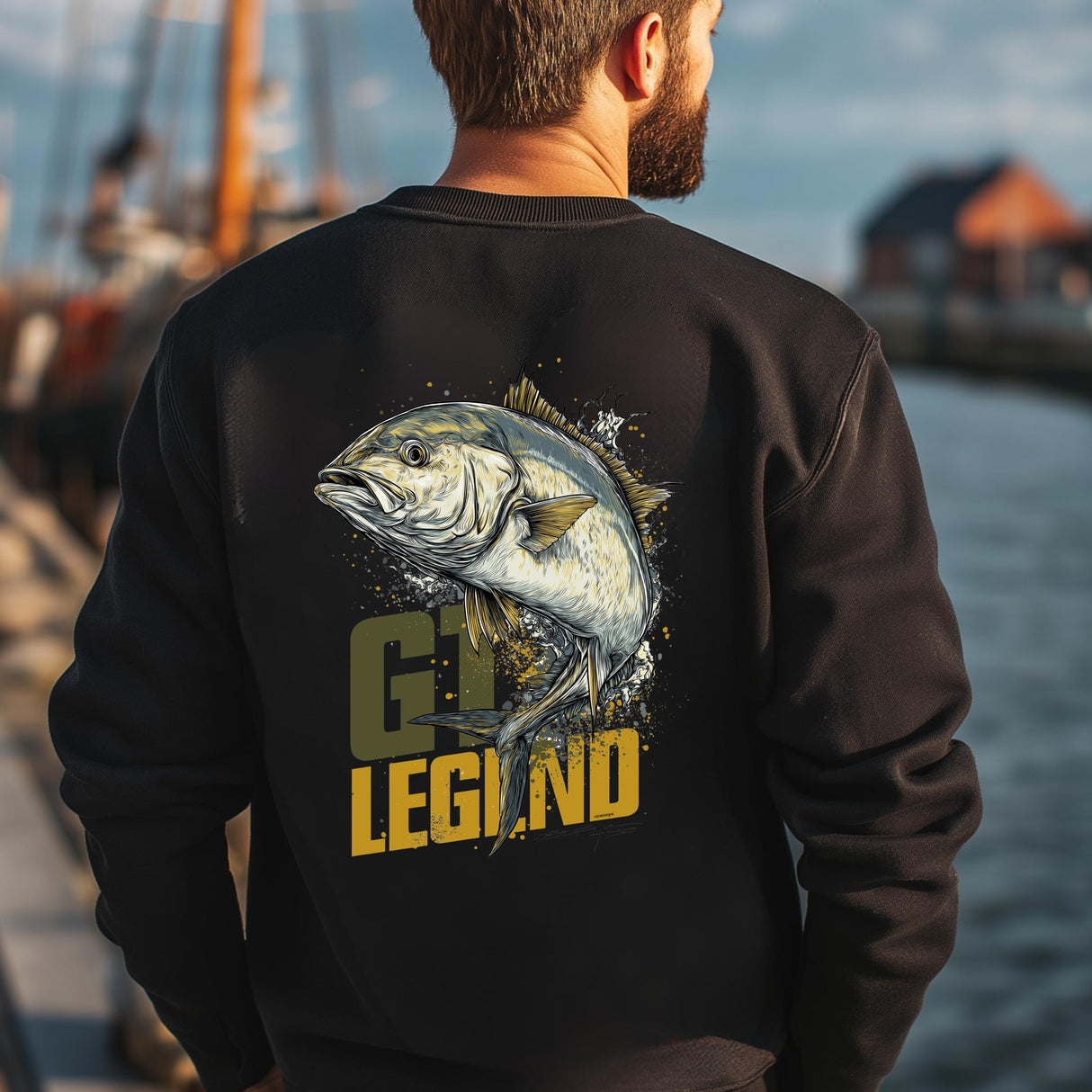 Giant Trevally Fishing Sweatshirt – GT Legend Saltwater Angler Design
