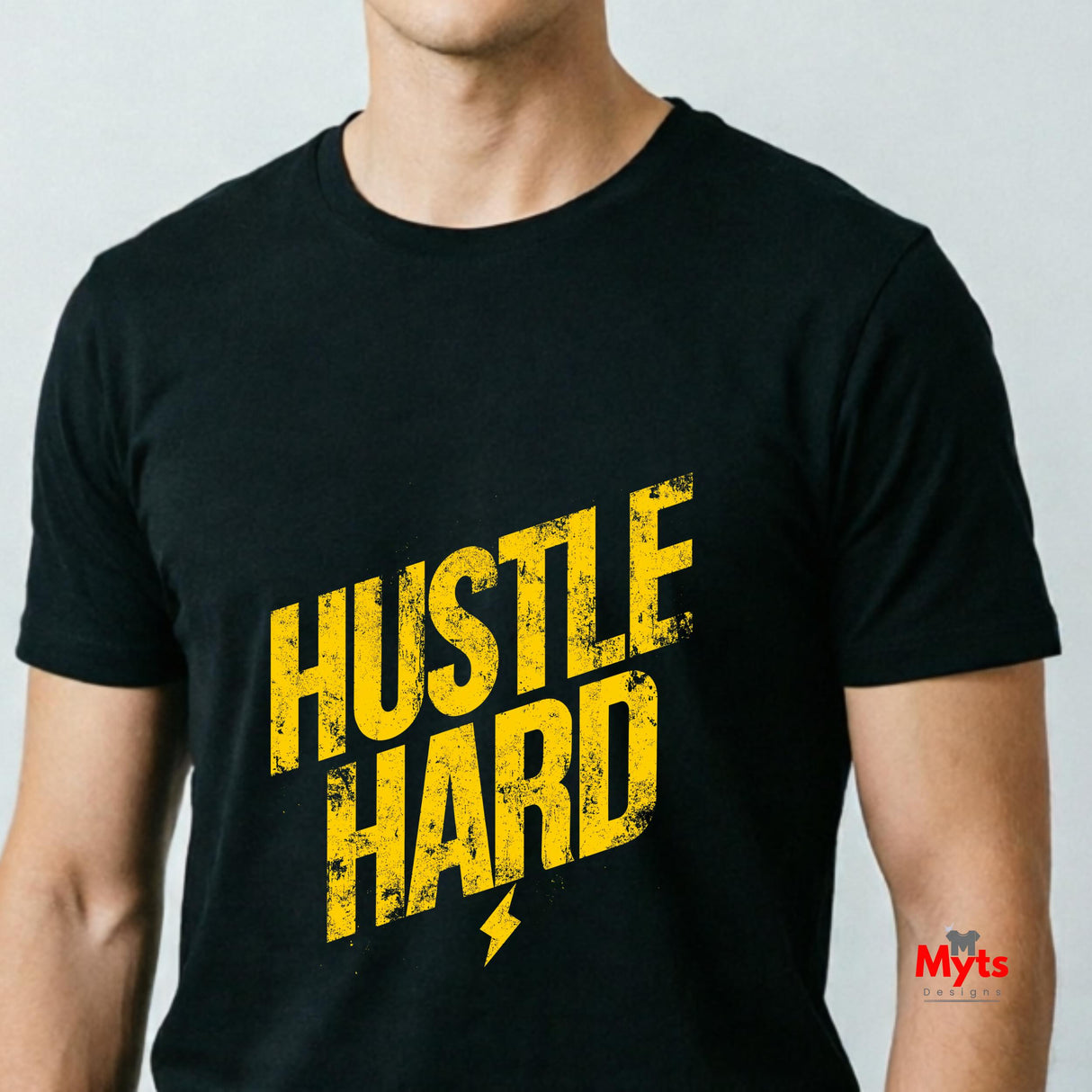 Hustle Hard T-Shirt | Gym Motivation Tee | Bold Fitness Training Shirt – Mytsdesigns
