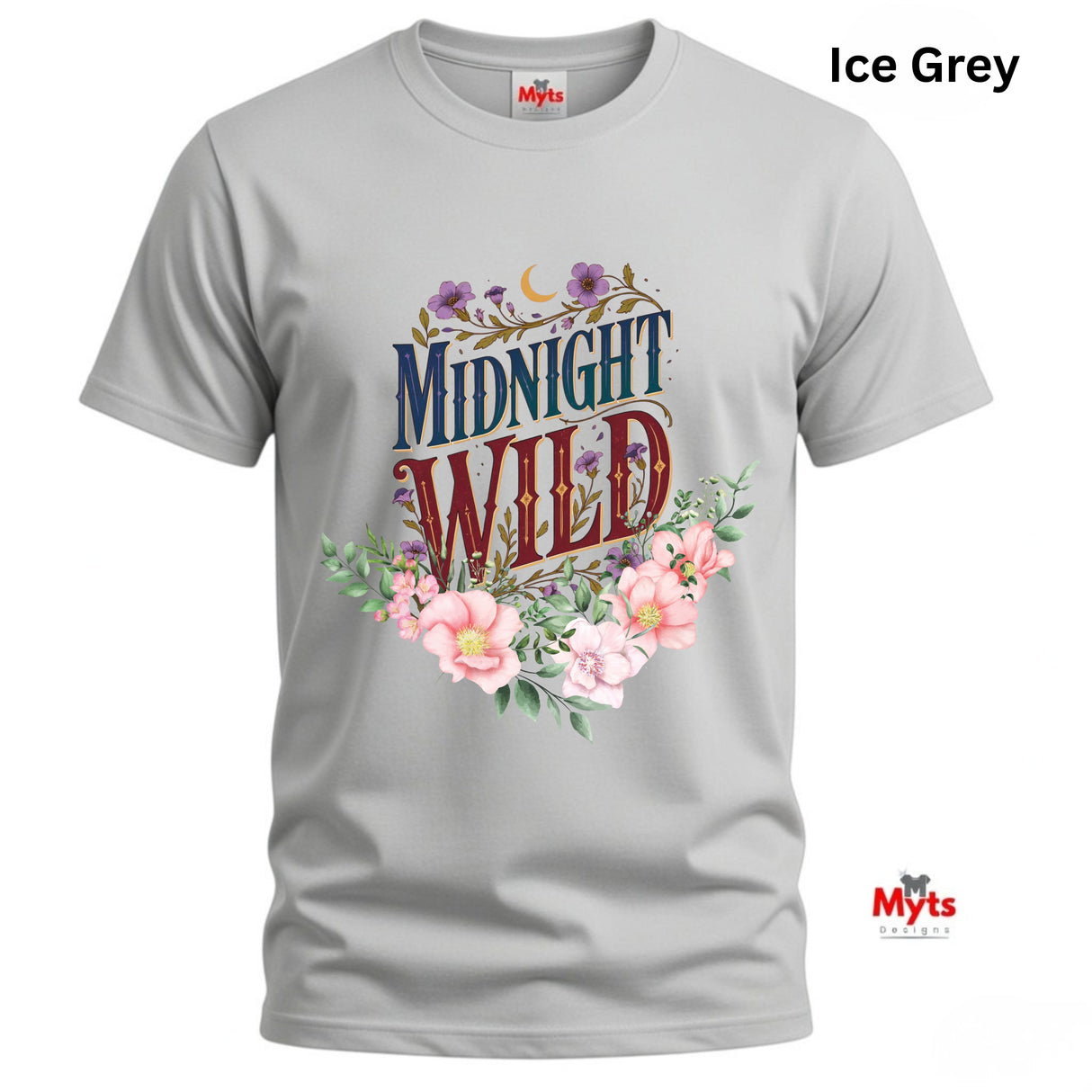 Midnight Wild – Wildflower Floral Graphic Tee for Women