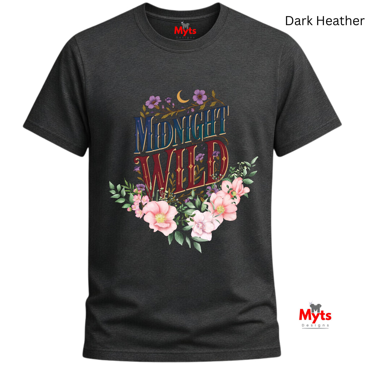 Midnight Wild – Wildflower Floral Graphic Tee for Women