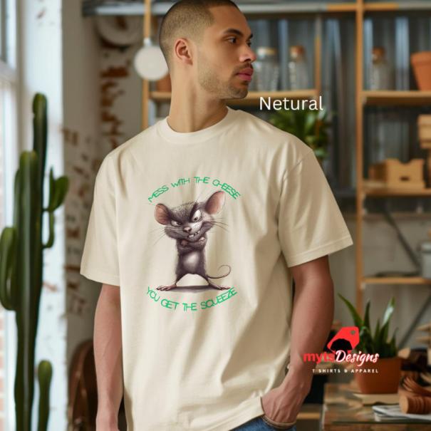 Funny Mouse T-Shirt | Cute Animal Graphic Tee | Unisex Cotton Shirt