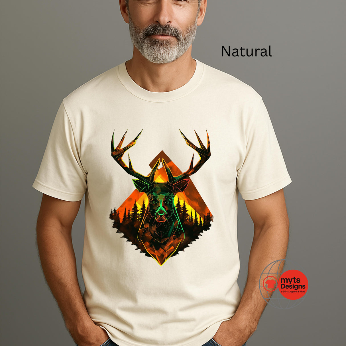 Neon Geo Deer T-shirt | Gildan® 64000