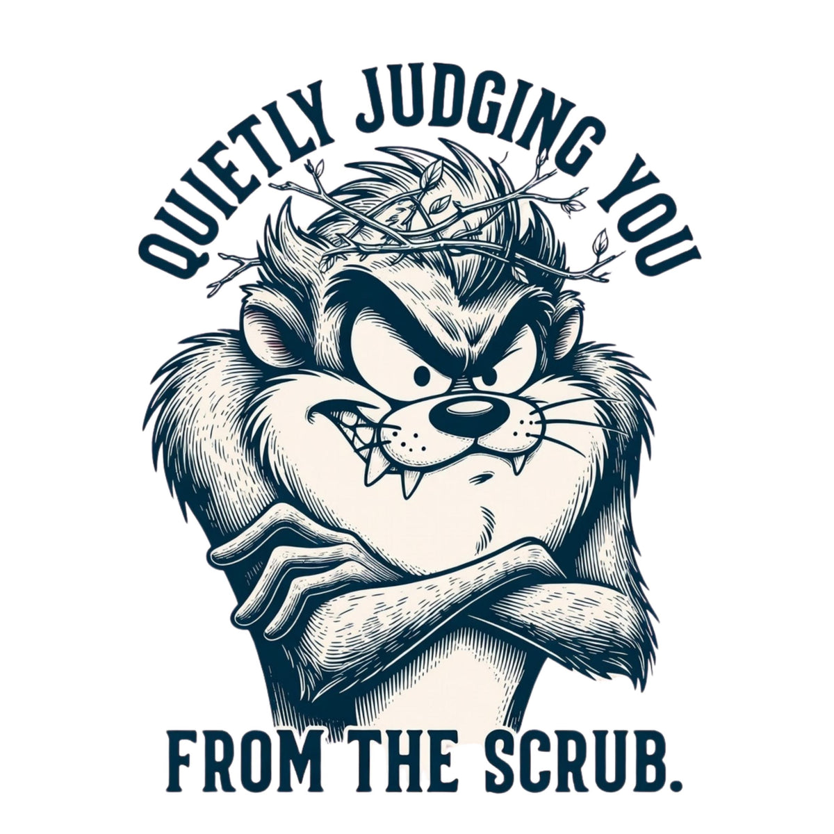 Quietly Judging You Funny Tasmanian Devil Graphic T-Shirt