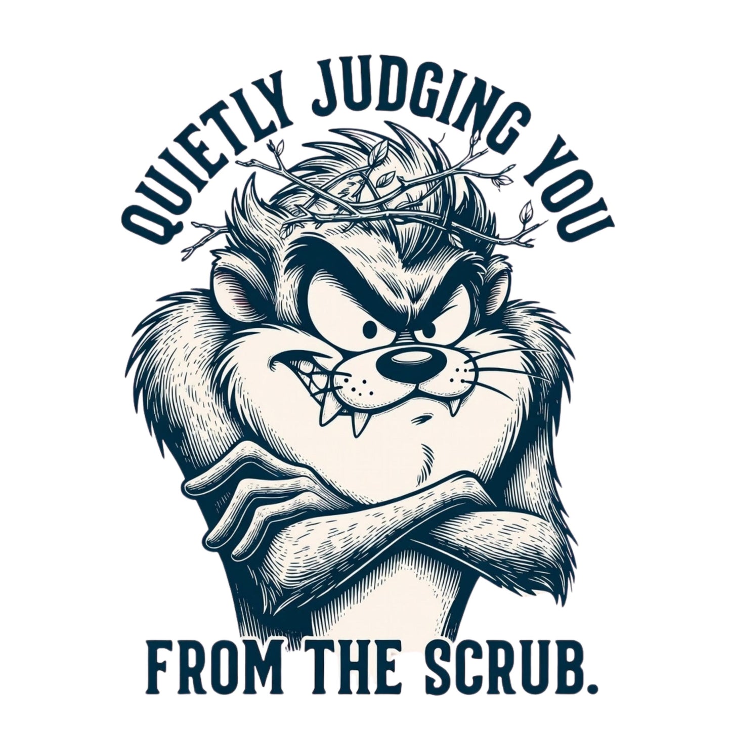 Quietly Judging You Funny Tasmanian Devil Graphic T-Shirt