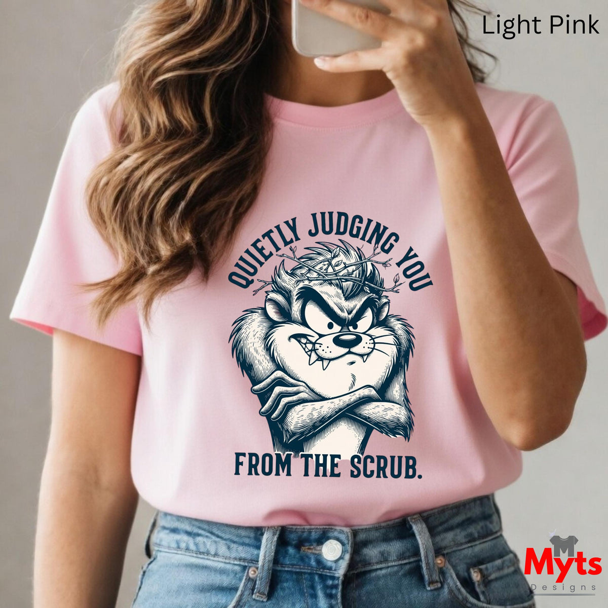 Quietly Judging You Funny Tasmanian Devil Graphic T-Shirt