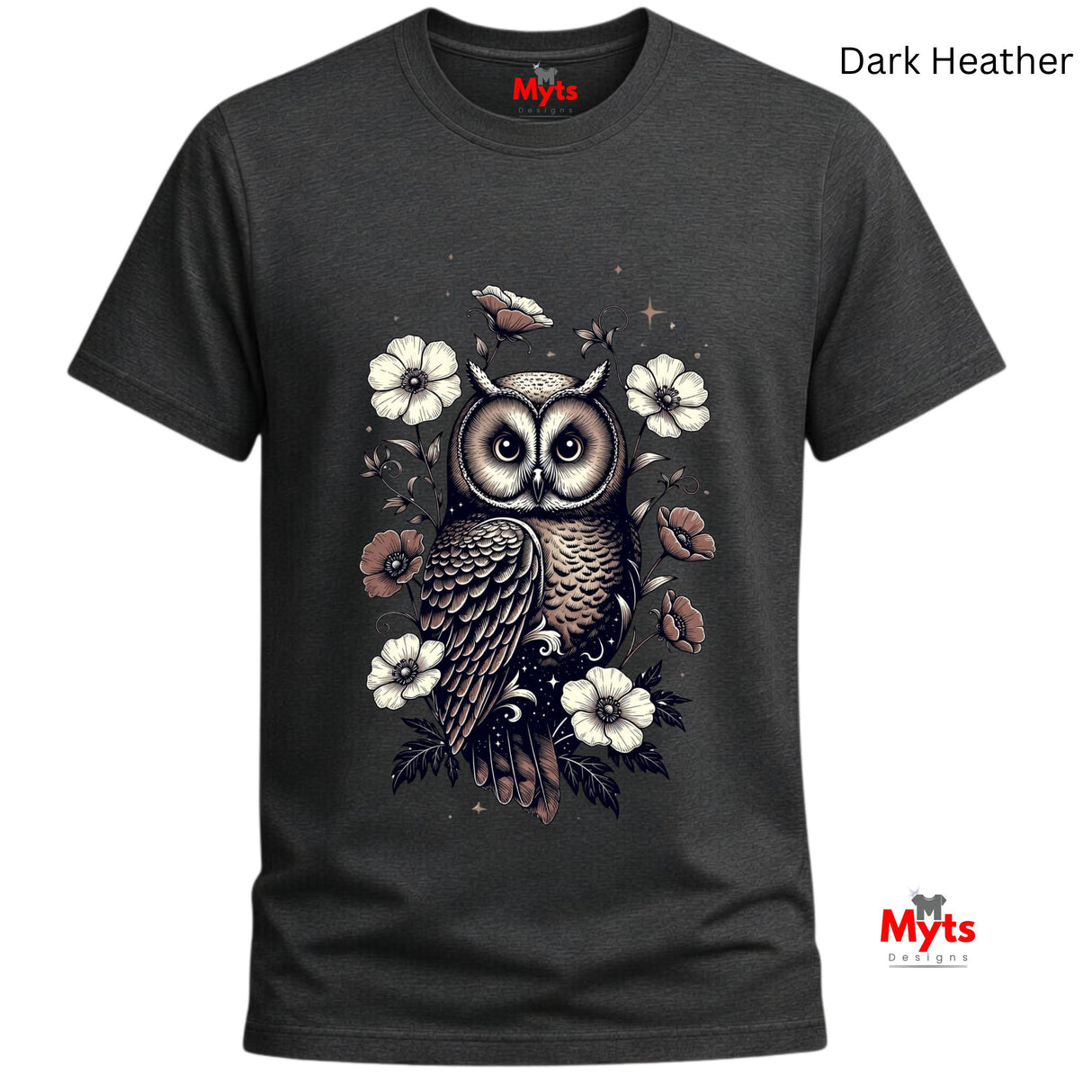 Floral Owl T-Shirt – Vintage Botanical Owl Graphic Tee