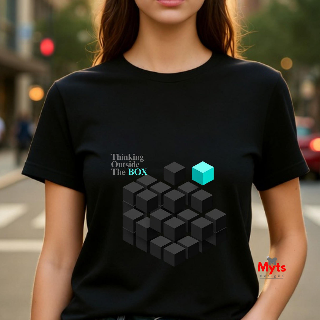 Thinking Outside the Box Geometric T-Shirt – Creative Mind Tee