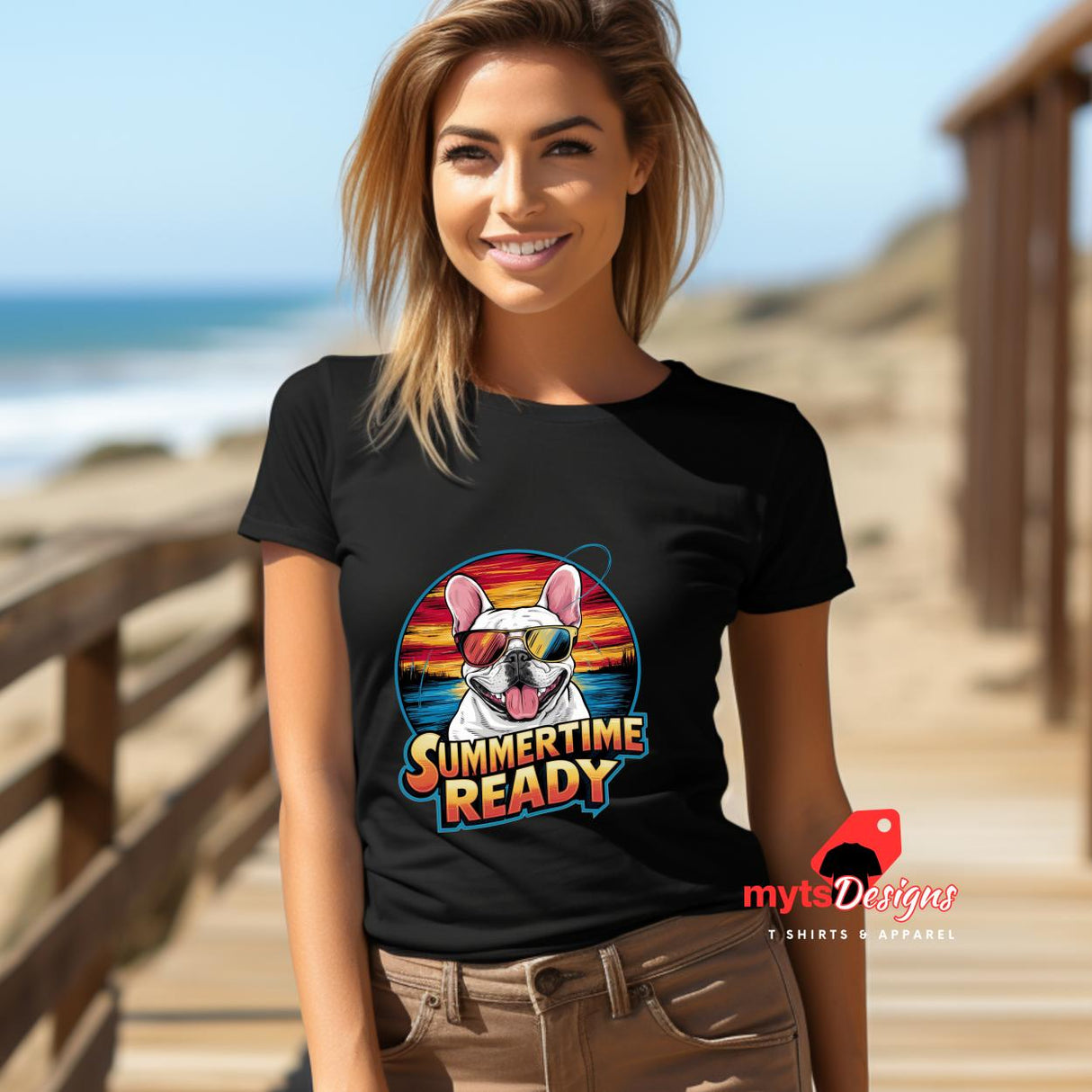 Retro Bulldog Summer T-Shirt - Vintage Surf
