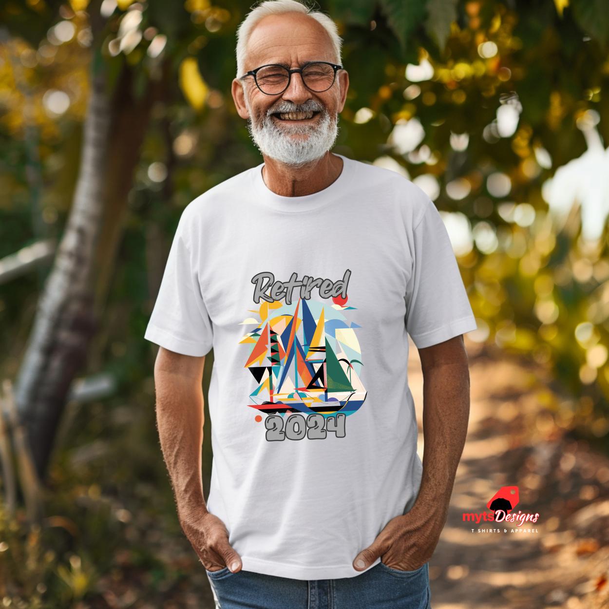 Retired 2024 T-Shirt - Retirement Gift - Comfy Unisex Tee - Novelty Retirement Shirt - Personalized Retired Shirt