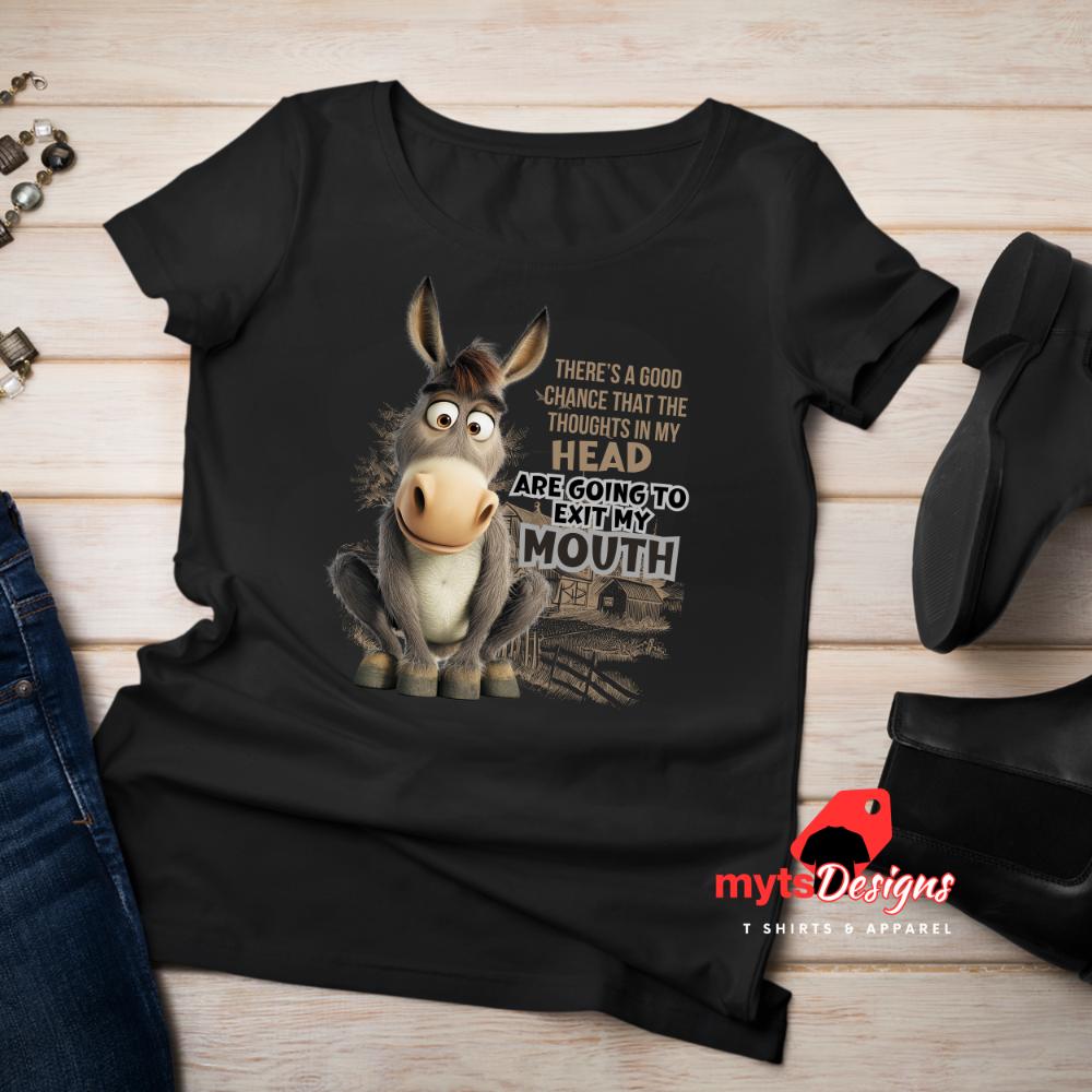 Funny Donkey Quote T-Shirt - Hilarious Animal Lover Gift | Unisex Cotton