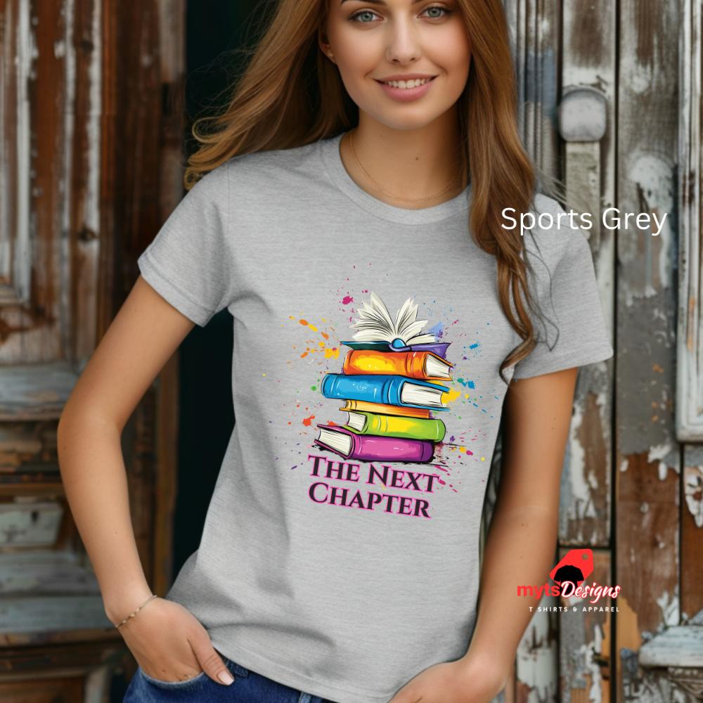 The Next Chapter Book Lover T-Shirt - Pop Art Literary Tee for Readers