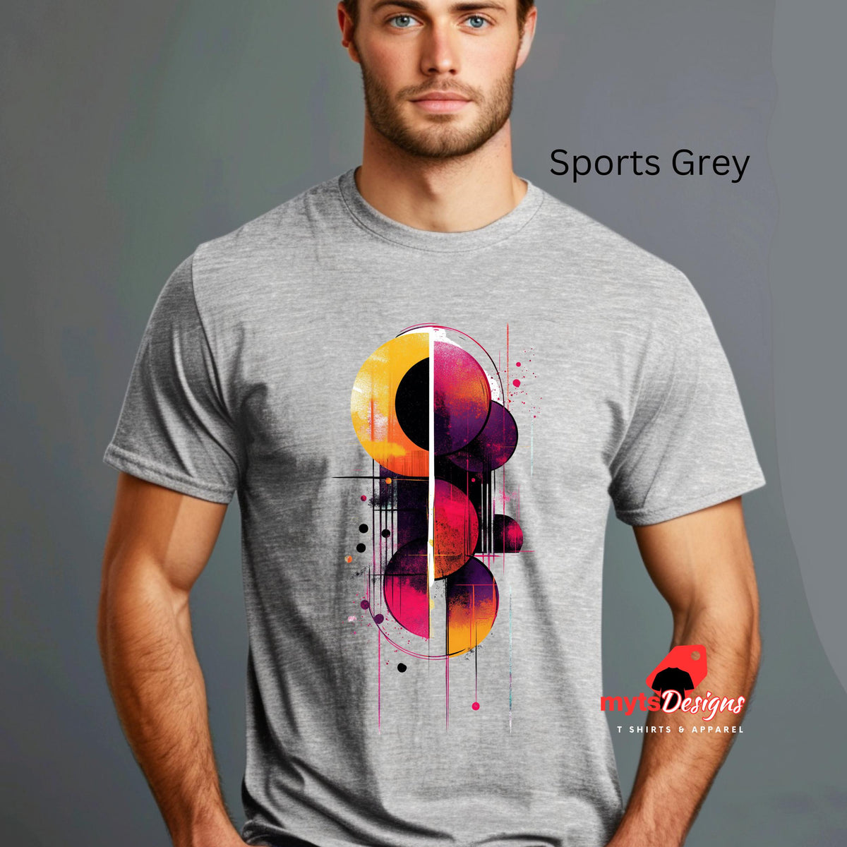 Geometric Celestial Space T-Shirt - Vivid Cosmic Design | Unisex