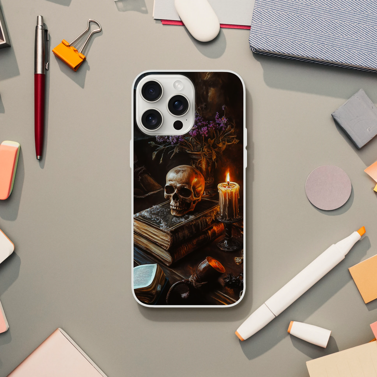 Goth style i phone flexi case