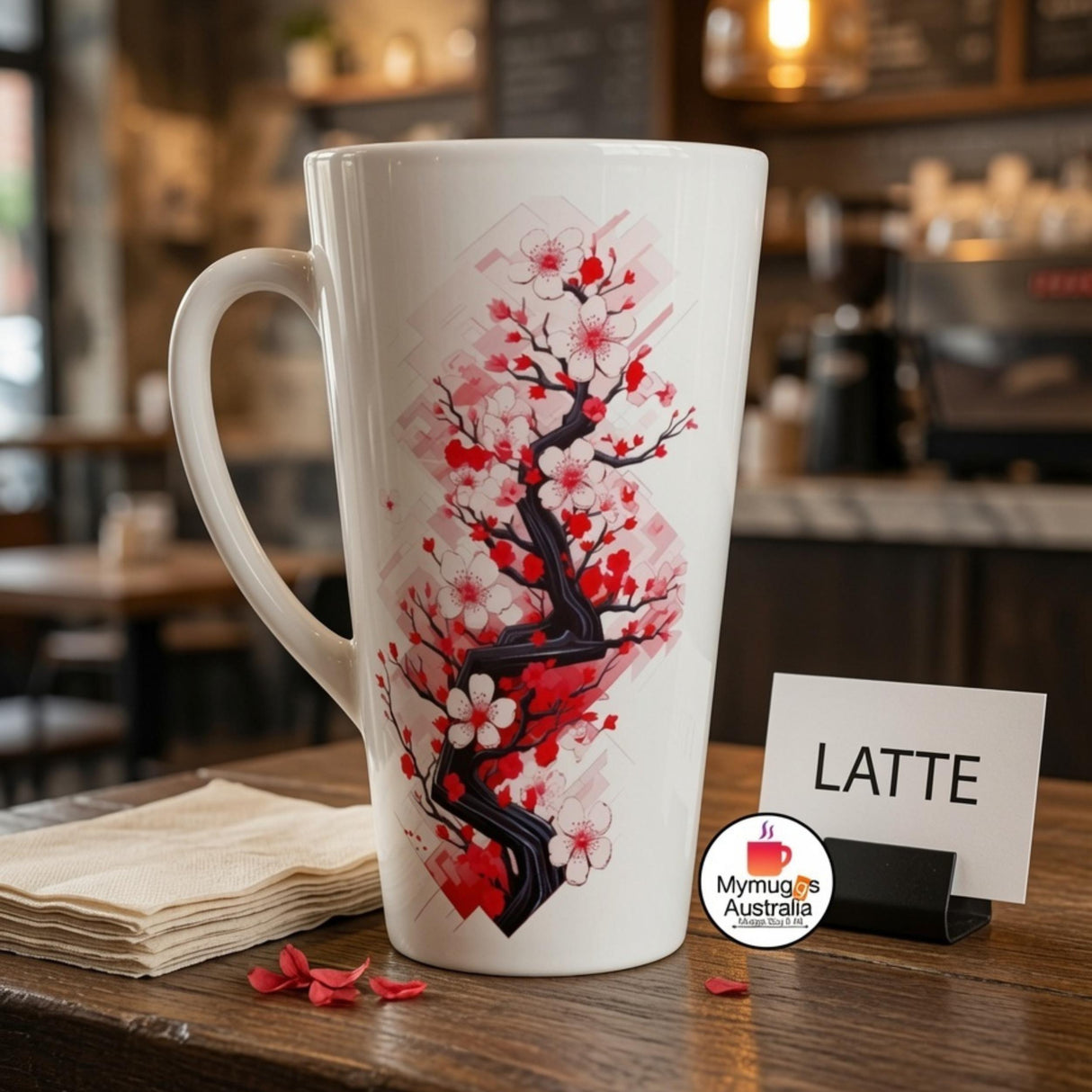 Japanese Cherry Blossom Sakura Latte Mug