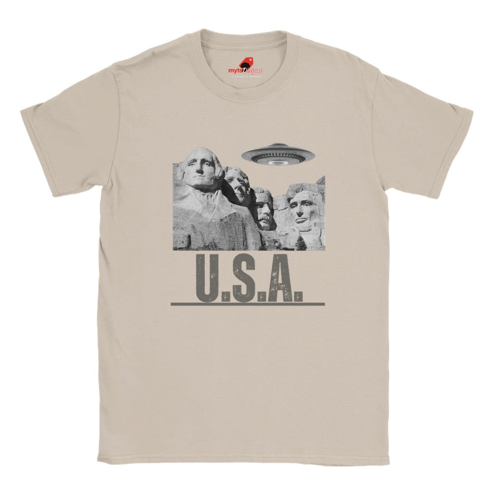 Sand Colored Mt. Rushmore T-shirt