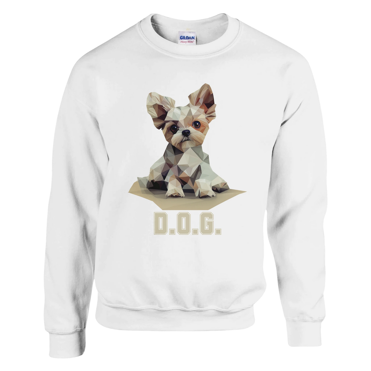 Geometric Dog Sweatshirts White