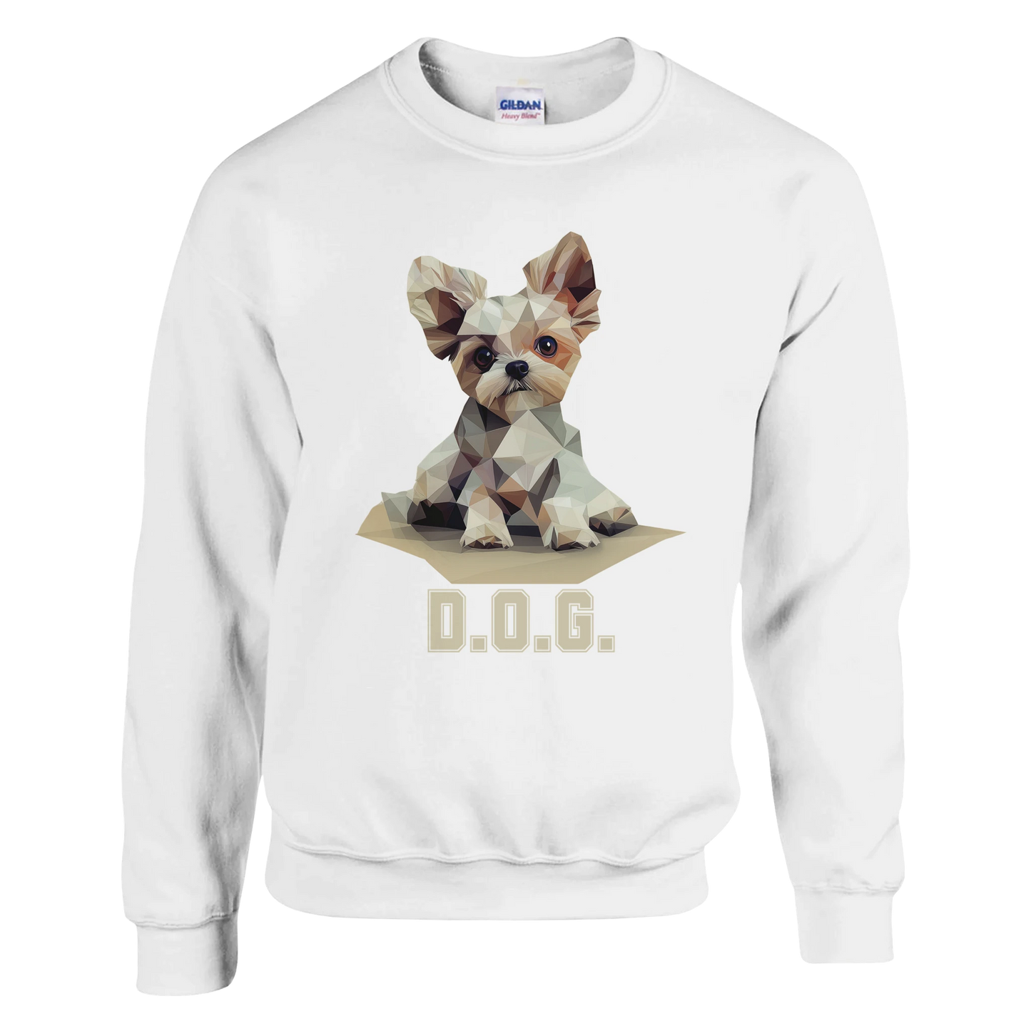 Geometric Dog Sweatshirts White