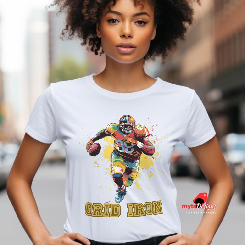 Grid Iron T-shirt U.S.A. American Football Grid Iron T-Shirt, Retro Style Sports Tee, Men's Football Gift, Vintage USA Football Shirt