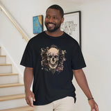Vintage Gothic Skull T‑Shirt – Distressed Skull Art on Soft Black Cotton | MytsDesigns