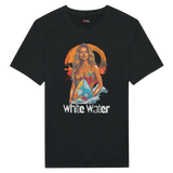 White Water Surf Girl  Black T-Shirt 