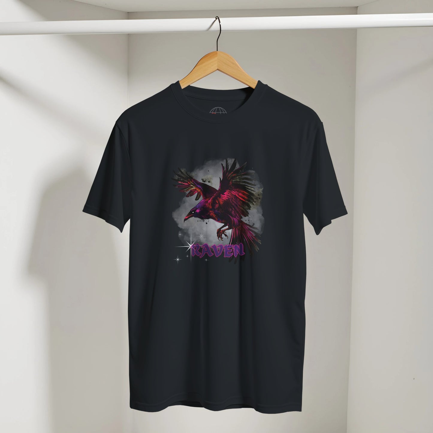 Gothic Raven T-Shirt - Mystical Flying Raven Design | Soft Cotton Unisex Tee