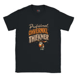 Black t-shirt with a cartoon donkey and text on a white background