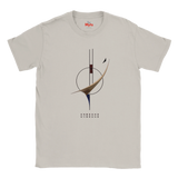 Natural t-shirt with black text on a white background
