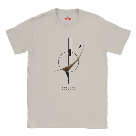 Natural t-shirt with black text on a white background
