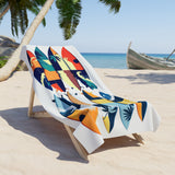 Retro Surfboards Coastal Beach Towel