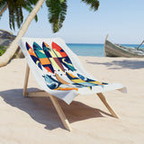 Retro Surfboards Coastal Beach Towel