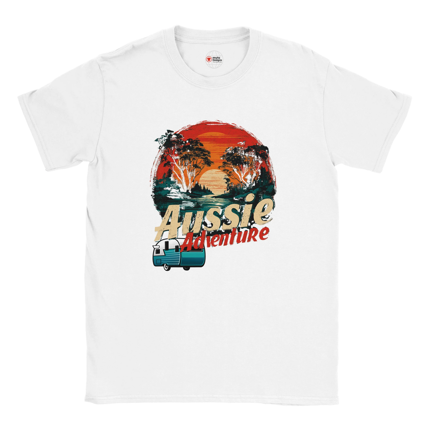 Aussie Adventures Retro Camping T‑Shirt – Vintage Australia Holiday Tee