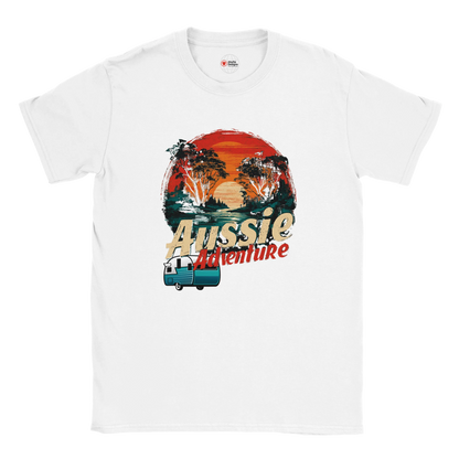 Aussie Adventures Retro Camping T‑Shirt – Vintage Australia Holiday Tee