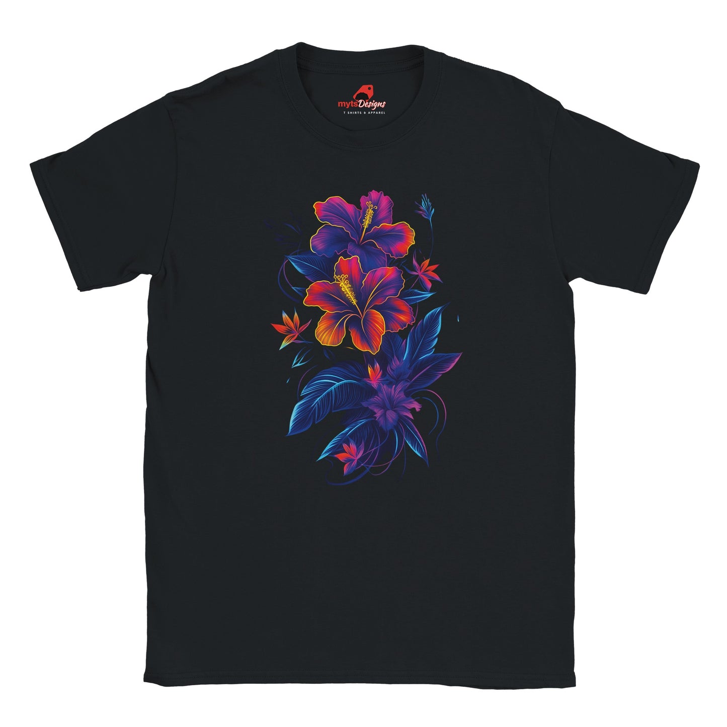 neon floral t-shirt