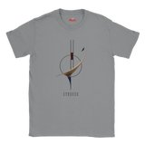 Sports Grey t-shirt with 'Minimalist' graphic design on a white backgroundgn