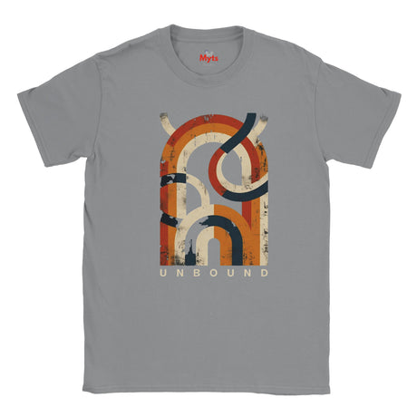 A sports Grey retro geometric design T-shirt