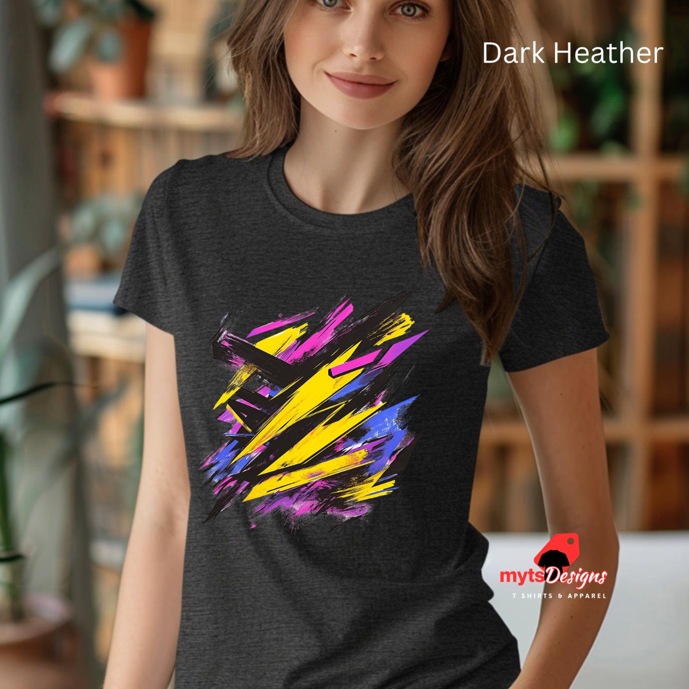 Abstract T-shirt, Vivid Abstract Colored T-Shirt, Unique Colorful Art Shirt, Unisex Bright T-Shirt, Trendy Summer Shirt