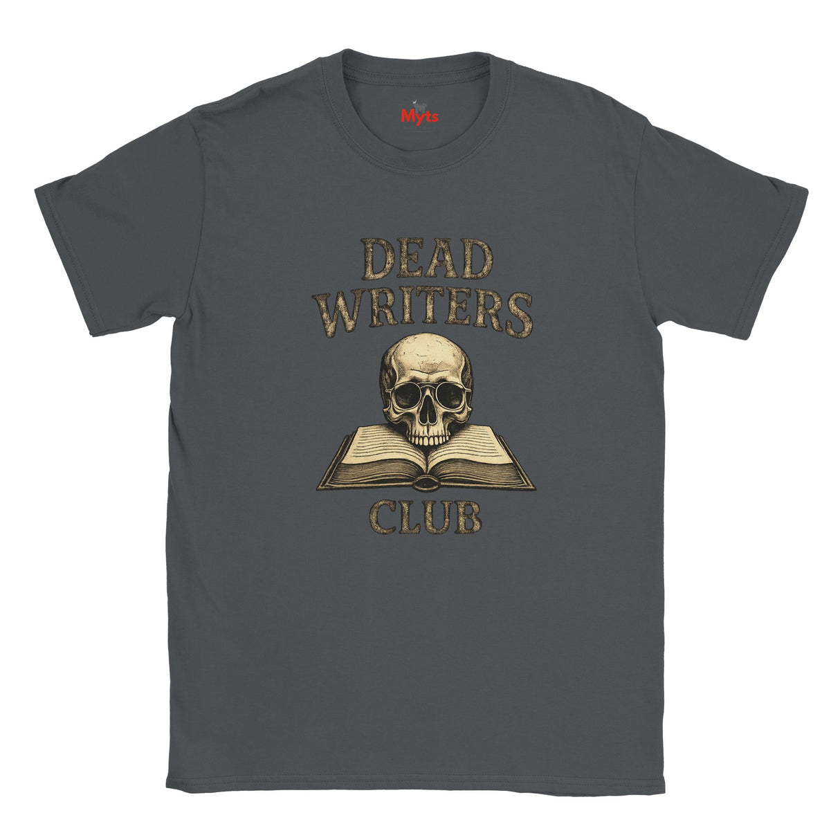 Dark Heather t-shirt with 'My Wish List' graphic featuring guitar models on a white background