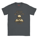 Dark Heather t-shirt with 'My Wish List' graphic featuring guitar models on a white background
