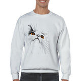 Minimalist cat Sweatshirt white
