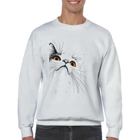 Minimalist cat Sweatshirt white